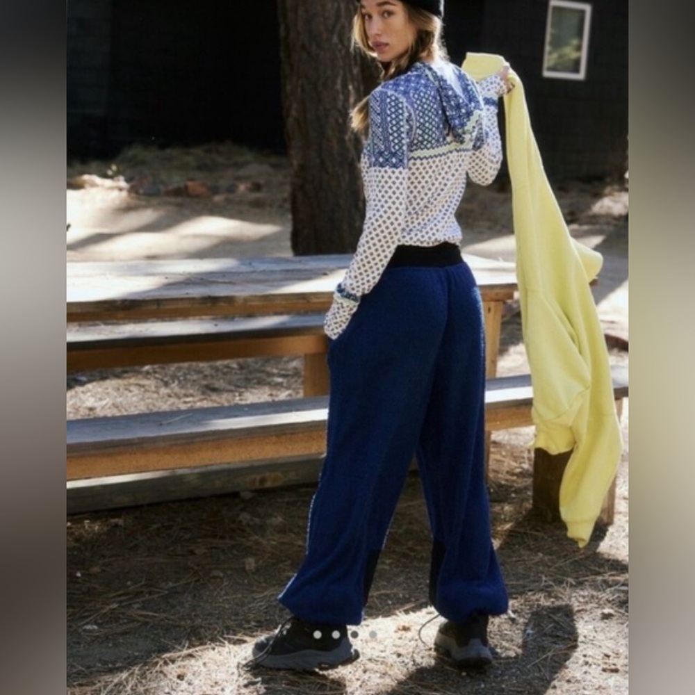 FP Movement “Cuddle Up” Cozy Pant in Blue/Black Size S